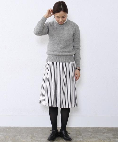 coen（コーエン）の「ウールアイレットボトルネックニット（ニット/セーター・レディース・グレー/ベージュ・LARGE/MEDIUM）」の10枚目の写真