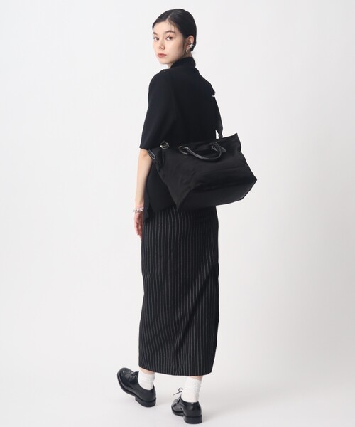 TOFF&LOADSTONE(トフアンドロードストーン)の「クープナイロン(トートバッグ・レディース・サンドベージュ/ライトグレー系9/ブラック・00)」の6枚目の写真