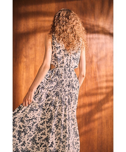 【Estella.k】Alicia Long Dress Alicia Long Dress -WHT×bk.pt- – Estella.K