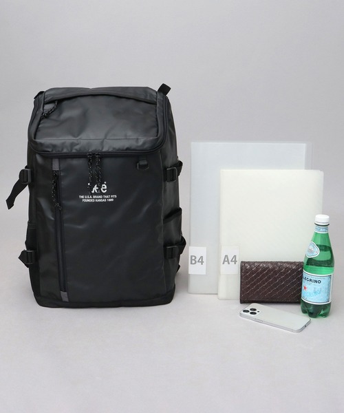 Lee(リー)の「大容量 ターポリン ボックスリュック A3・PC収納対応(バックパック/リュック・メンズ・ブラック・FREE)」の12枚目の写真