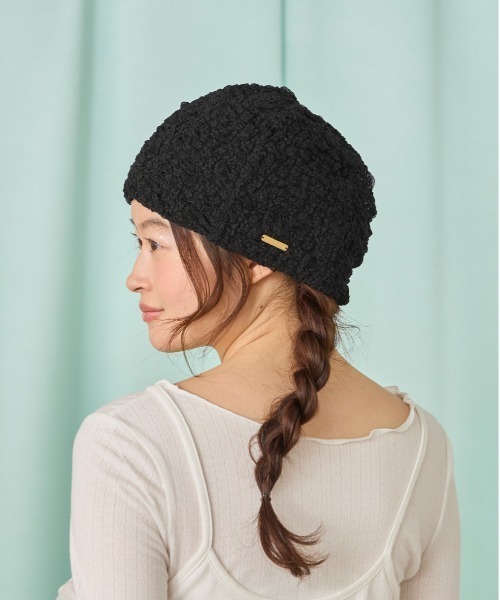 kaorinomori(カオリノモリ)の「kaorinomori シュリンプビーニー / カオリノモリ(ニットキャップ/ビーニー・レディース・ブラック/ホワイト/ライトグリーン・FREE)」の9枚目の写真