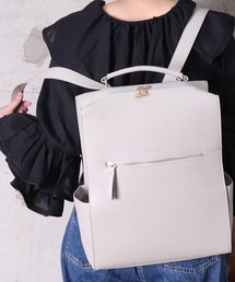 Legato Largo（レガートラルゴ）の「(LF)【Legato Largo】6ポケット/11L ブライト フェイクレザー リュック（バックパック/リュック・レディース）」