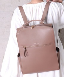 Legato Largo（レガートラルゴ）の「(LF)【Legato Largo】6ポケット/11L ブライト フェイクレザー リュック（バックパック/リュック）」