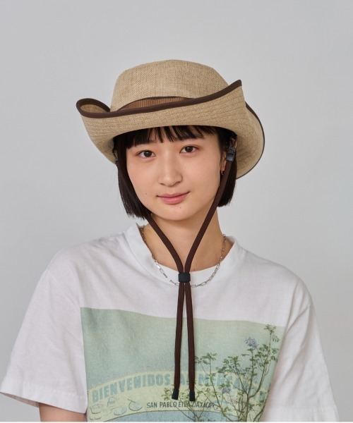 OVERRIDE（オーバーライド）の「OVERRIDE  POLYSHEET BOONIE HAT SGP / オーバーライド（ハット・レディース・ブラック/グレー/ベージュ・58cm）」の22枚目の写真