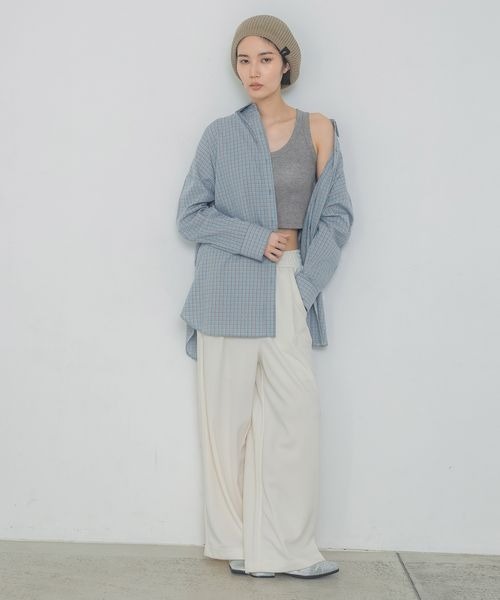 JEANASIS（ジーナシス）の「チビラメカップインタンク/326152（タンクトップ・レディース・ブルー系その他/ホワイト/ブラック/グレー/ネイビー系/イエロー・FREE/SMALL）」の20枚目の写真