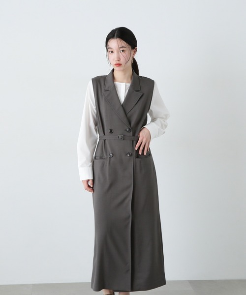 BURBERRY　KIDS　ノースリーブ　トレンチコート風　ワンピース　10Y バーバリー キッズ ワンピース BURBERRY ブランド 子供服