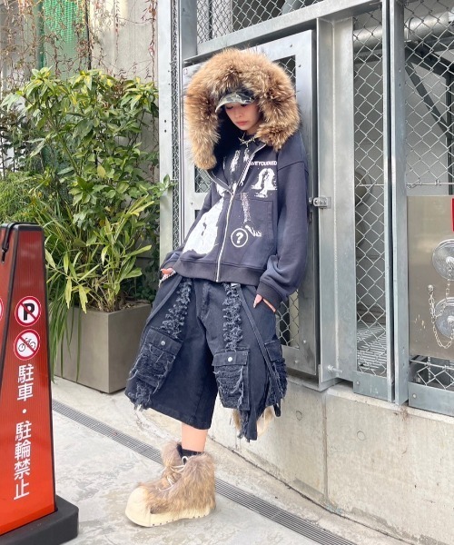 haveyoudiedbefore?】Mycelium V3 Fur Hoodie / 【ハブユー