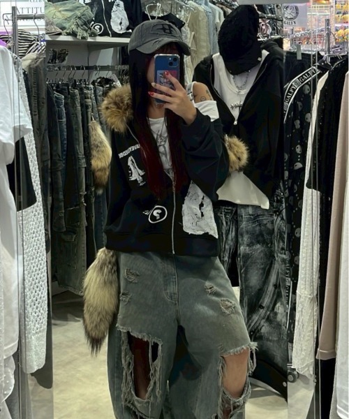 haveyoudiedbefore?】Mycelium V3 Fur Hoodie / 【ハブユー