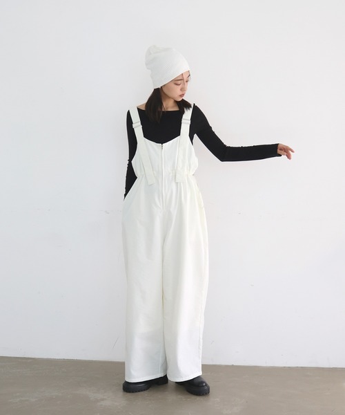 hellam（へラム）の「ミリタリーオールインワン（つなぎ/オールインワン・レディース・ブラック/グレー/オフホワイト/グレイッシュベージュ/チャコール/ブラウン・FREE）」の10枚目の写真