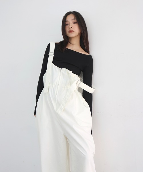 hellam（へラム）の「ミリタリーオールインワン（つなぎ/オールインワン・レディース・ブラック/グレー/オフホワイト/グレイッシュベージュ/チャコール/ブラウン・FREE）」の18枚目の写真