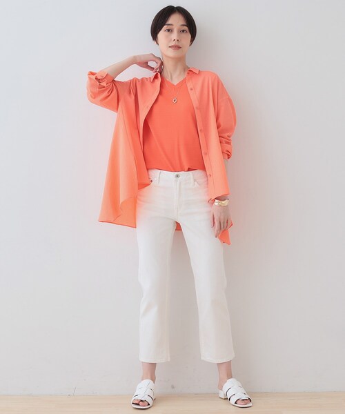 INDIVI / インディヴィ 春SALE！【洗える／凹凸素材】ハンカチーフヘム エアリーブラウス INDIVI｜春SALE!【洗える/凹凸素材】ハンカチーフヘム エアリー