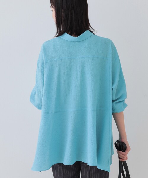 INDIVI（インディヴィ）の「【洗える／凹凸素材】ハンカチーフヘム エアリーブラウス（シャツ/ブラウス・レディース・ホワイト/ブラック/オレンジ/ブルーグリーン・38/34/05/15 /13/03）」の19枚目の写真