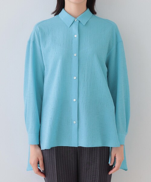 INDIVI / インディヴィ 春SALE！【洗える／凹凸素材】ハンカチーフヘム エアリーブラウス INDIVI｜春SALE!【洗える/凹凸素材】ハンカチーフヘム エアリー
