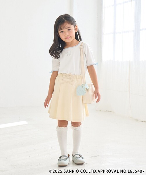 ROPE' PICNIC(ロペピクニック)の「【ROPE' PICNIC×Sanrio characters】【KIDS】ロゴ刺繍配色テレコトップス(Tシャツ/カットソー・キッズ・ホワイト/ブラック・L/S/M)」の21枚目の写真