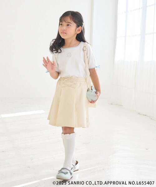 ROPE' PICNIC(ロペピクニック)の「【ROPE' PICNIC×Sanrio characters】【KIDS】ロゴ刺繍配色テレコトップス(Tシャツ/カットソー・キッズ・ホワイト/ブラック・L/S/M)」の19枚目の写真