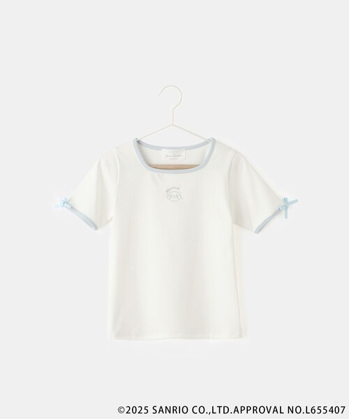 ROPE' PICNIC(ロペピクニック)の「【ROPE' PICNIC×Sanrio characters】【KIDS】ロゴ刺繍配色テレコトップス(Tシャツ/カットソー・キッズ・ホワイト/ブラック・L/S/M)」の6枚目の写真