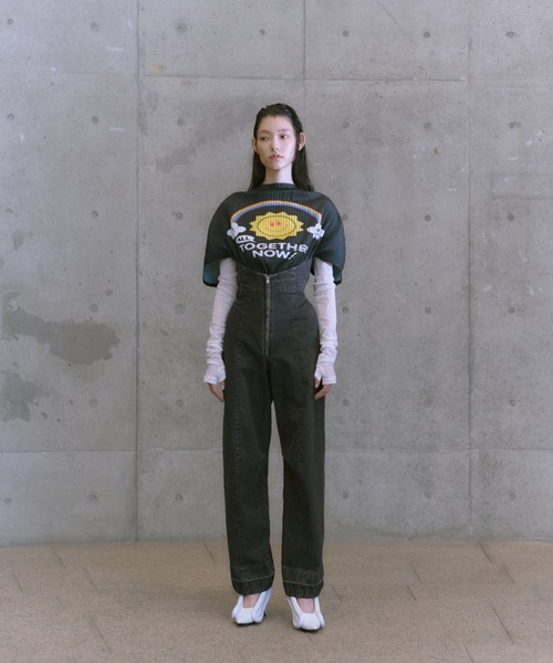 YOHEI OHNO（ヨウヘイオオノ）の「Big Pleats T-shirt（Tシャツ/カットソー・レディース・ホワイト系その他/ホワイト/ブラック/ブラック系その他・36）」の5枚目の写真