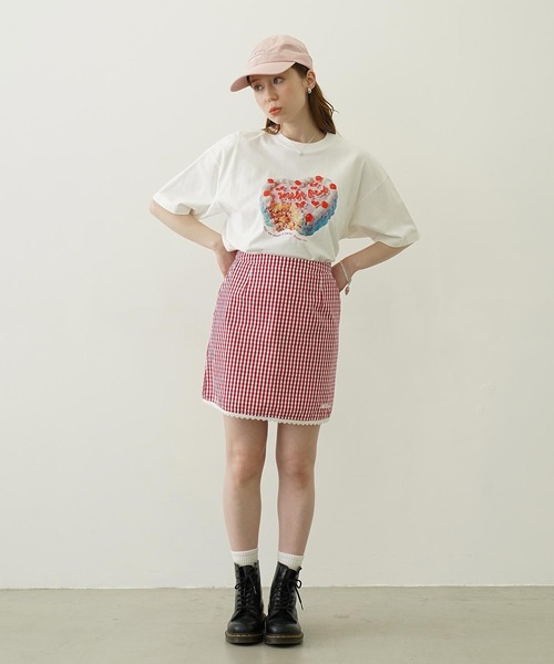 MILKFED.(ミルクフェド)の「GINGHAM MINI SKIRT(スカート・レディース・レッド/ブラック/ライトブルー・S/M)」の9枚目の写真