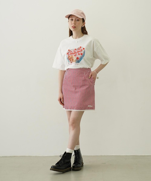 MILKFED.(ミルクフェド)の「GINGHAM MINI SKIRT(スカート・レディース・レッド/ブラック/ライトブルー・S/M)」の10枚目の写真