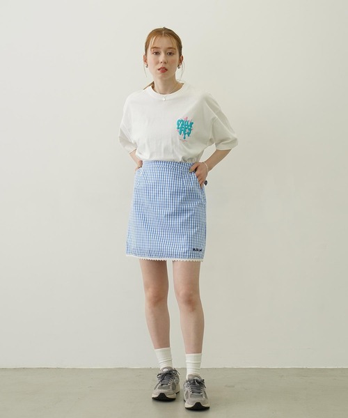 MILKFED.(ミルクフェド)の「GINGHAM MINI SKIRT(スカート・レディース・レッド/ブラック/ライトブルー・S/M)」の15枚目の写真