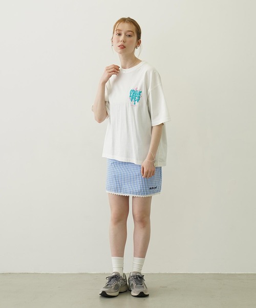 MILKFED.(ミルクフェド)の「GINGHAM MINI SKIRT(スカート・レディース・レッド/ブラック/ライトブルー・S/M)」の17枚目の写真