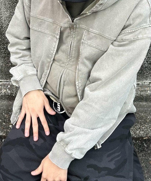 [NOMANUAL] VINTAGE LAYER HOODED ZIP-UP ★大人気★ NOMANUAL】VINTAGE LAYER HOODED ZIP-UP / 【ノーマニュアル