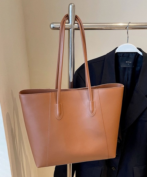 florist（フローリスト）の「【A4収納可・撥水PU】レザーライクレディーストートバッグ/ビジネスバッグ（トートバッグ・レディース・レッド/ベージュ/アイボリー/ホワイト/ブラック/キャメル/モカ・FREE）」の11枚目の写真