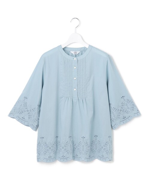 J.PRESS Ladies（J.プレス レディス）の「【洗える】セルロースライト刺繍 ピンタック ブラウス（シャツ/ブラウス・レディース・ライトグレー系/ピンク系/ダルブルー系/ホワイト系・XS）」の13枚目の写真