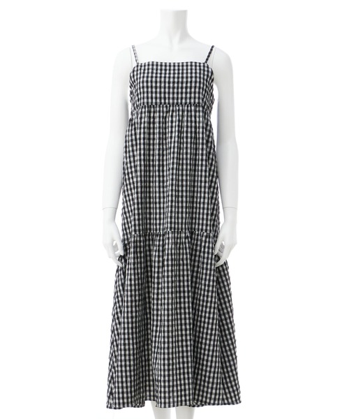 M's gracy♡黒白ギンガム♡ティアードワンピース GRL（グレイル）の「ギンガムチェックティアードワンピース