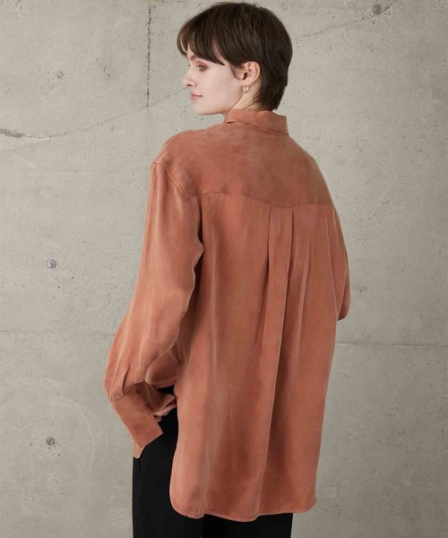 セール】【LA PEAU DE GEM】soft rayon shirt/ソフトレーヨン