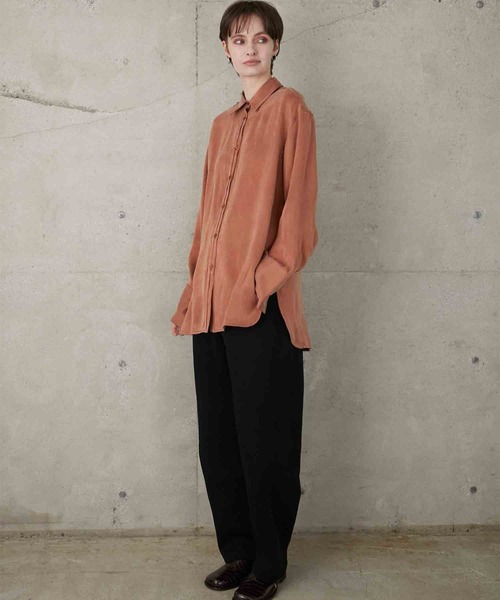 セール】【LA PEAU DE GEM】soft rayon shirt/ソフトレーヨン