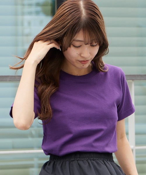 CROSS & STITCH(クロスステッチ)の「CROSS&STITCH 6.2oz オープンエンド マックスウェイト半袖Tシャツ 無地Tシャツ クルーネック カットソー 2026年 夏 夏服(Tシャツ/カットソー・レディース・ネイビー/ホワイト/アクア/ブラック/ライトベージュ/アーミー/ダークグリーン/バイオレット/ダークグレー/ケリーグリーン/バーガンディー/ライトインディゴブルー/レッド/イエロー・S/M/L/XL/XS)」の11枚目の写真