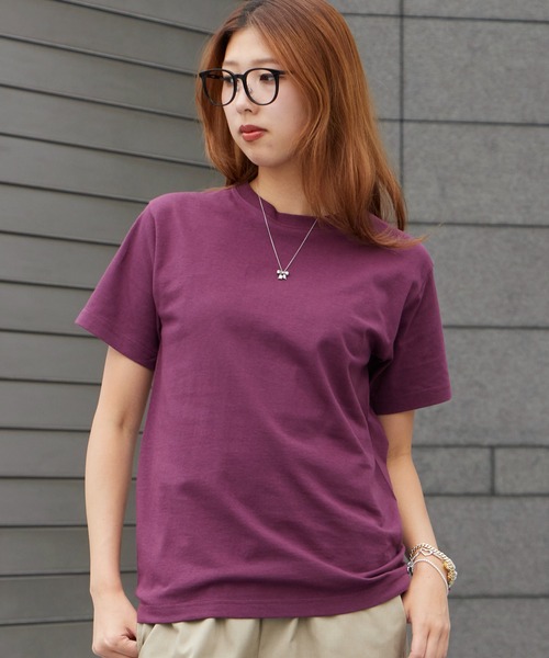 CROSS & STITCH(クロスステッチ)の「CROSS&STITCH 6.2oz オープンエンド マックスウェイト半袖Tシャツ 無地Tシャツ クルーネック カットソー 2026年 夏 夏服(Tシャツ/カットソー・レディース・ネイビー/ホワイト/アクア/ブラック/ライトベージュ/アーミー/ダークグリーン/バイオレット/ダークグレー/ケリーグリーン/バーガンディー/ライトインディゴブルー/レッド/イエロー・S/M/L/XL/XS)」の14枚目の写真
