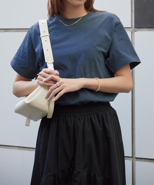 CROSS & STITCH(クロスステッチ)の「CROSS&STITCH 6.2oz オープンエンド マックスウェイト半袖Tシャツ 無地Tシャツ クルーネック カットソー 2026年春夏(Tシャツ/カットソー・レディース・ネイビー/ホワイト/アクア/ブラック/ライトベージュ/アーミー/ダークグリーン・S/M/L/XL/XS)」の7枚目の写真