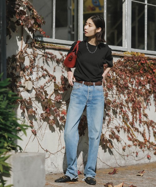 CROSS & STITCH(クロスステッチ)の「CROSS&STITCH 6.2oz オープンエンド マックスウェイト半袖Tシャツ 無地Tシャツ クルーネック カットソー 2026年春夏(Tシャツ/カットソー・レディース・ネイビー/ホワイト/アクア/ブラック/ライトベージュ/アーミー/ダークグリーン・S/M/L/XL/XS)」の20枚目の写真