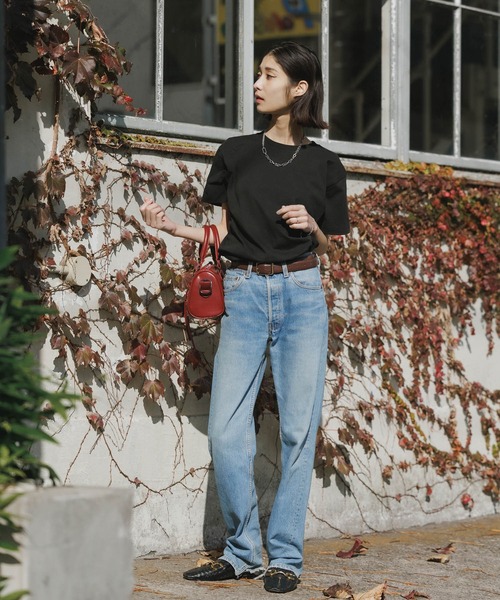 CROSS & STITCH(クロスステッチ)の「CROSS&STITCH 6.2oz オープンエンド マックスウェイト半袖Tシャツ 無地Tシャツ クルーネック カットソー 2026年春夏(Tシャツ/カットソー・レディース・ネイビー/ホワイト/アクア/ブラック/ライトベージュ/アーミー/ダークグリーン・S/M/L/XL/XS)」の22枚目の写真