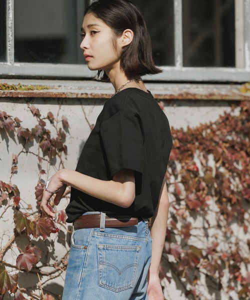 CROSS & STITCH(クロスステッチ)の「CROSS&STITCH 6.2oz オープンエンド マックスウェイト半袖Tシャツ 無地Tシャツ クルーネック カットソー 2026年春夏(Tシャツ/カットソー・レディース・ネイビー/ホワイト/アクア/ブラック/ライトベージュ/アーミー/ダークグリーン・S/M/L/XL/XS)」の17枚目の写真