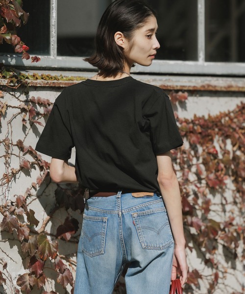 CROSS & STITCH(クロスステッチ)の「CROSS&STITCH 6.2oz オープンエンド マックスウェイト半袖Tシャツ 無地Tシャツ クルーネック カットソー 2026年春夏(Tシャツ/カットソー・レディース・ネイビー/ホワイト/アクア/ブラック/ライトベージュ/アーミー/ダークグリーン・S/M/L/XL/XS)」の18枚目の写真