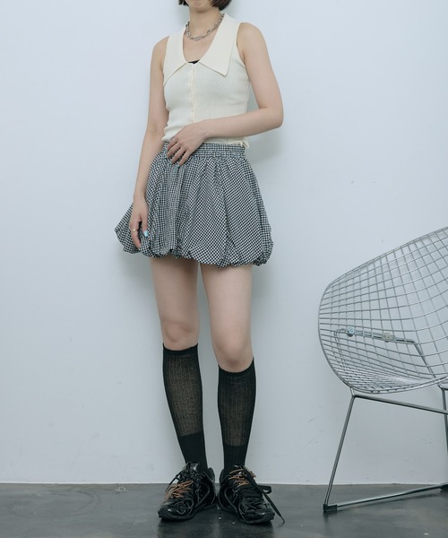 セール】ふんわりとした立体感。バルーンシルエットミニスカート