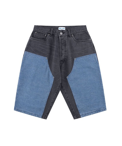 ショートパンツ WOKE EDGE Bicolor Double Knee Shorts M セール】ショートパンツ｜Bicolor Double Knee Shorts｜WOKE EDGE