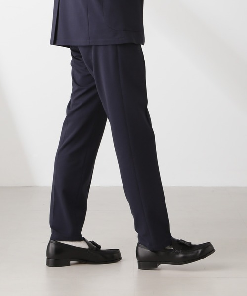 NANO universe(ナノユニバース)の「「N TROUSERS PREMIUM」IN DRY カノコストレッチパンツ(セットアップ可)(スラックス・メンズ・チャコール/ネイビー・S/M/L)」の1枚目の写真