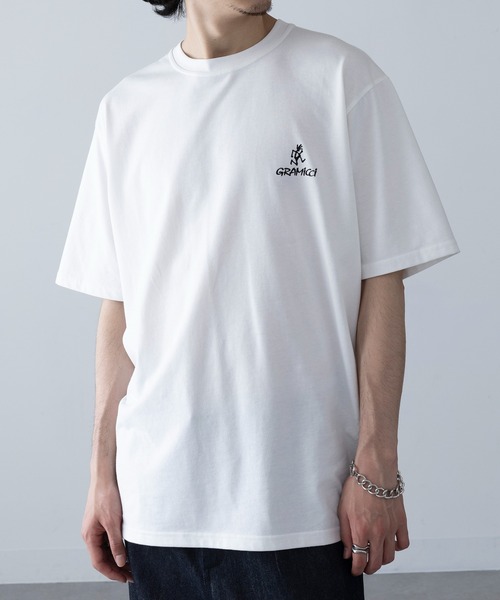 Gramicci（グラミチ）の「【GRAMICCI】ONE POINT LOGO TEE G4SU-T096（Tシャツ/カットソー・メンズ・ホワイト/ブラック・S/M/L/XL）」の3枚目の写真