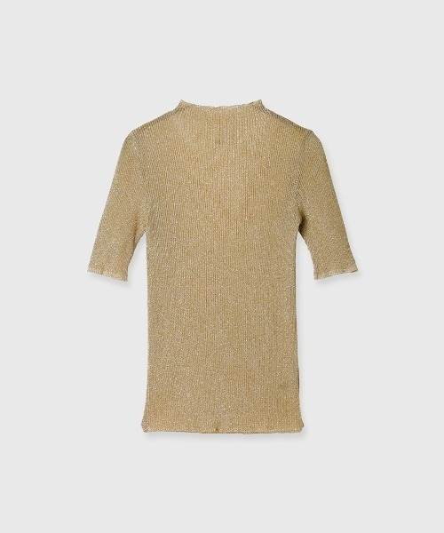 tシャツ シアーラメリブニットトップス レディース anuans tシャツ シアーラメリブニットトップス レディース