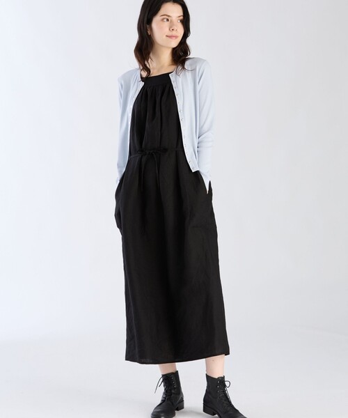 agnes b.（アニエスベー）の「コットン ニット 長袖 カーディガンプレッション "Swing"（カーディガン/ボレロ・レディース・ブルー系その他・2/1/3）」の5枚目の写真