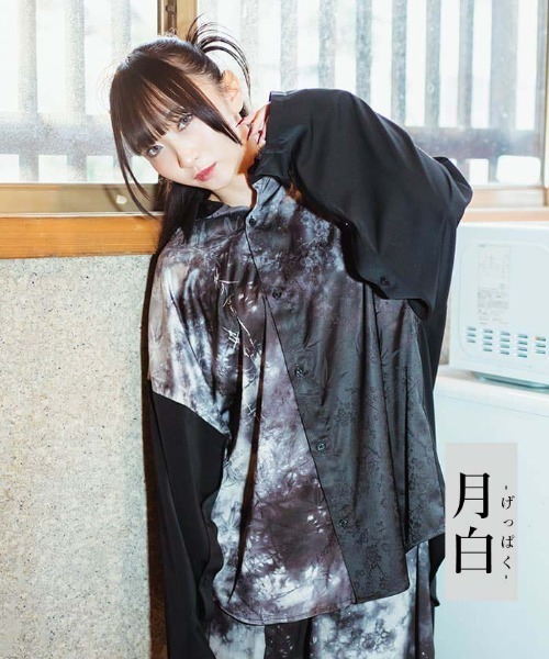 REZEN(リゼン)の「三世の契2WAYシャツ(シャツ/ブラウス・メンズ・パープル/ライトグレー/ローズ・MEDIUM/LARGE)」の2枚目の写真