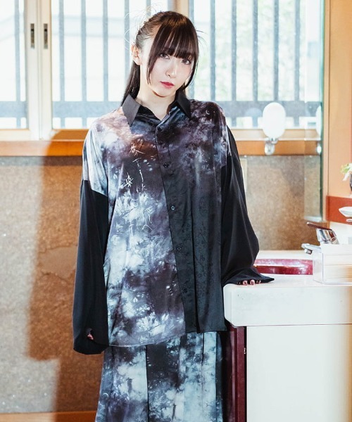 REZEN(リゼン)の「三世の契2WAYシャツ(シャツ/ブラウス・メンズ・パープル/ライトグレー/ローズ・MEDIUM/LARGE)」の13枚目の写真