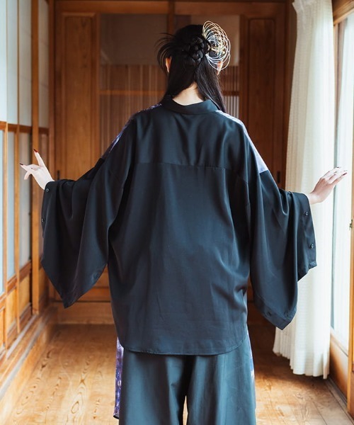 REZEN(リゼン)の「三世の契2WAYシャツ(シャツ/ブラウス・メンズ・パープル/ライトグレー/ローズ・MEDIUM/LARGE)」の14枚目の写真