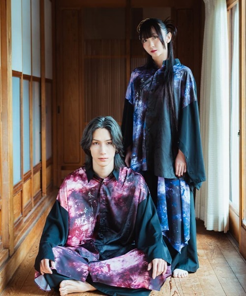 REZEN(リゼン)の「三世の契2WAYシャツ(シャツ/ブラウス・メンズ・パープル/ライトグレー/ローズ・MEDIUM/LARGE)」の15枚目の写真