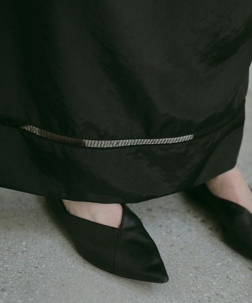 MANOF(マノフ)の「HASHIGO LACE STRAIGHT SKIRT(スカート・レディース・ブラック/アイボリー・M/S)」の15枚目の写真