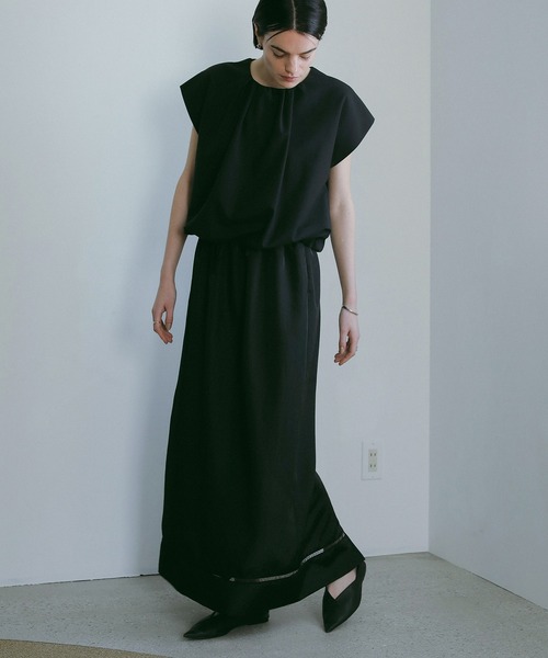 MANOF(マノフ)の「HASHIGO LACE STRAIGHT SKIRT(スカート・レディース・ブラック/アイボリー・M/S)」の11枚目の写真